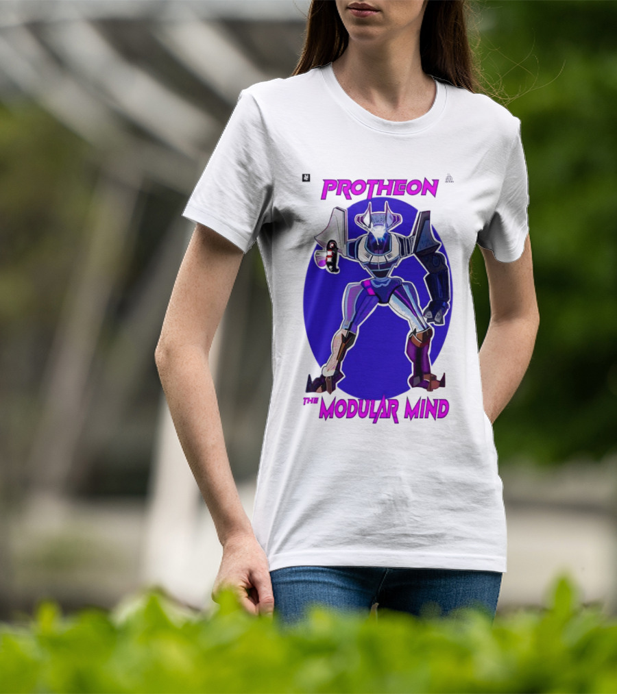 Protheon The Modular Mind Robot Character Purple Armor T-Shirt