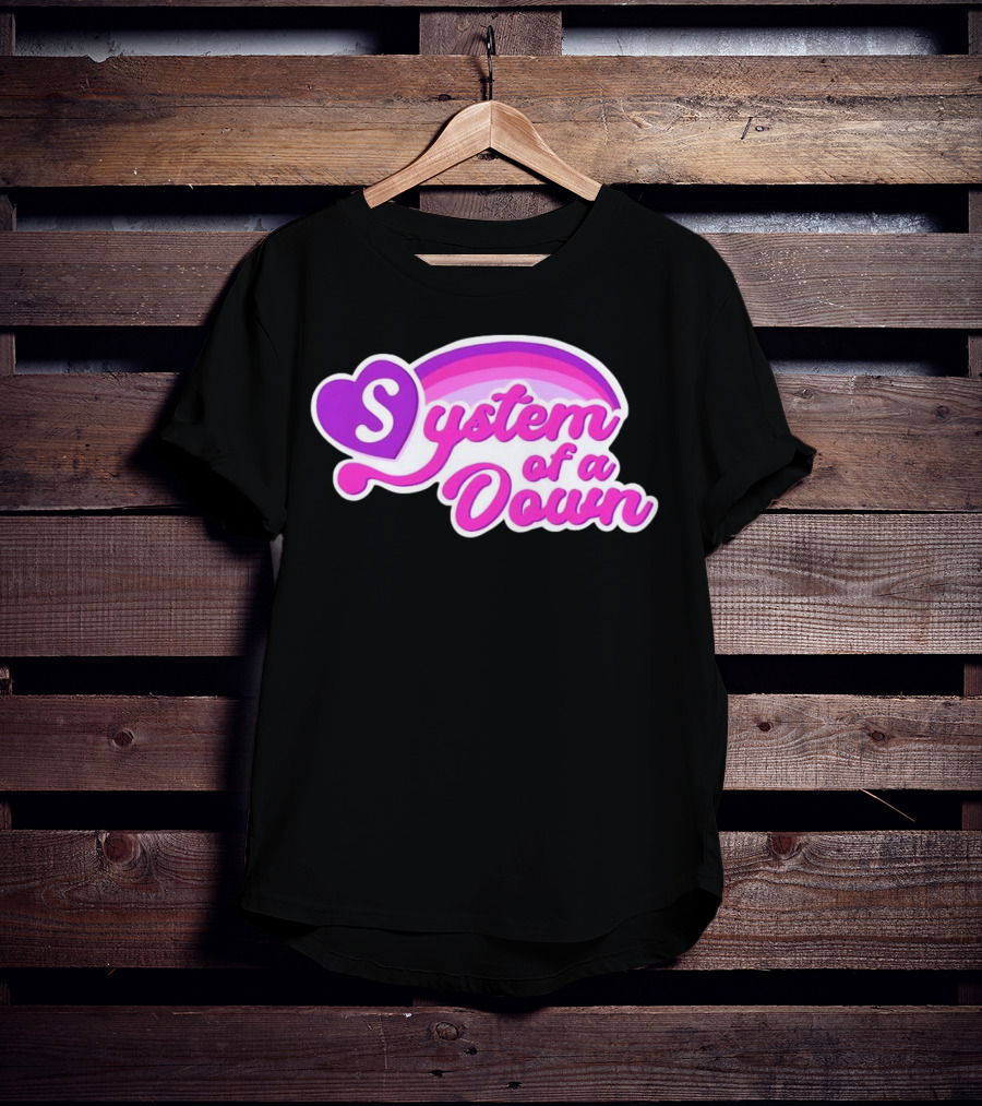 System Of A Down Rainbow Heart T-Shirt