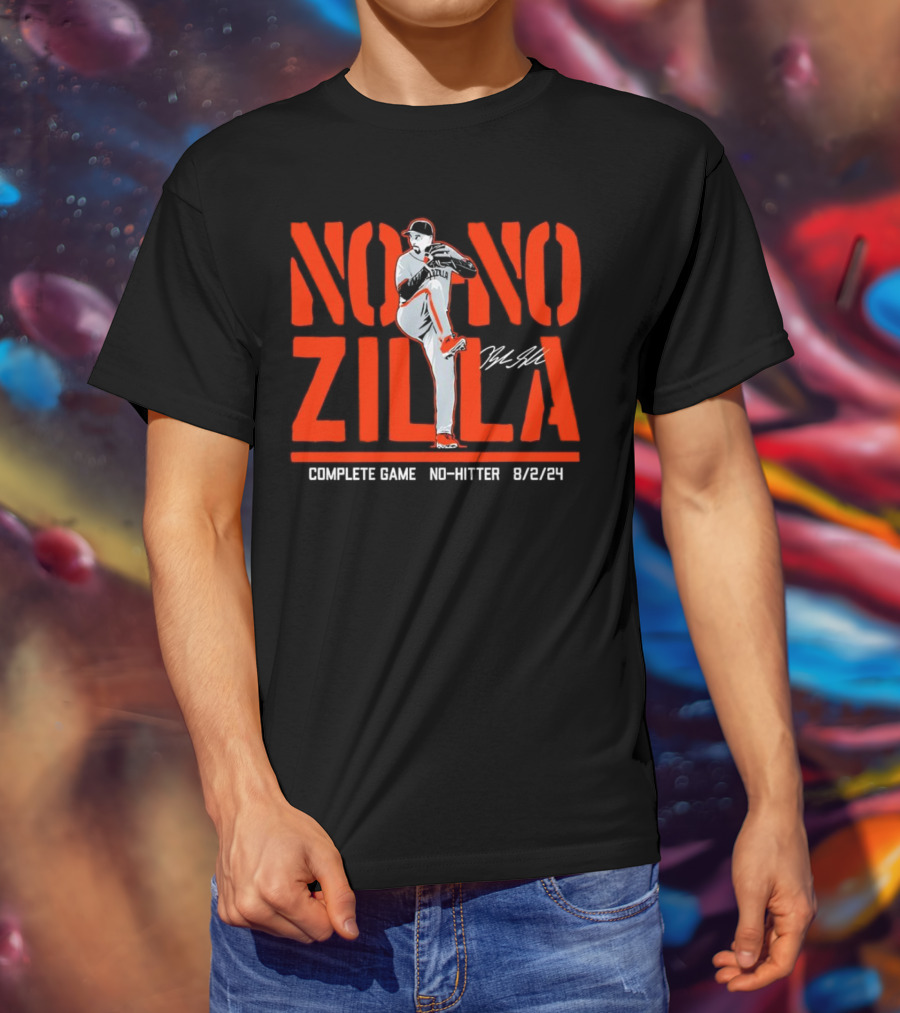 Blake Snell No No Zilla Complete Game No-Hitter 8/2/24 Signature T-Shirt