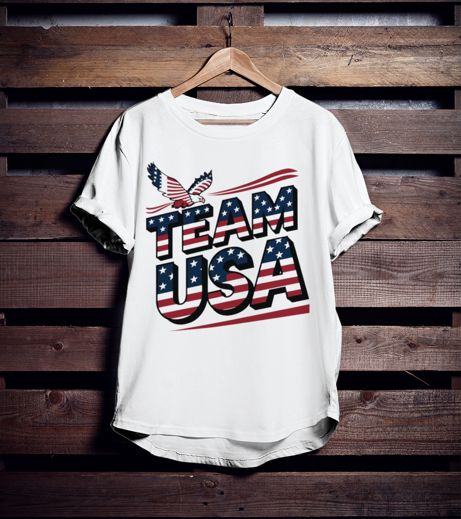 Team USA Eagle Flag Patriotic T-Shirt