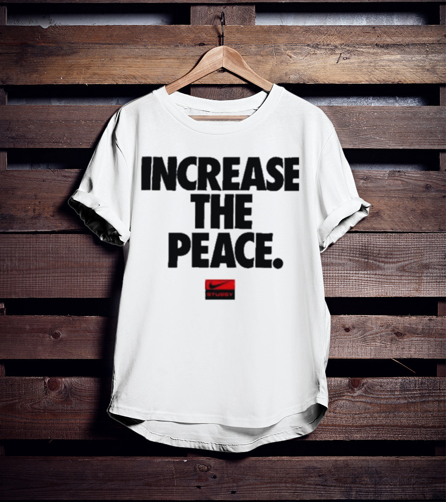 Increase The Peace Stussy Red Swoosh T-Shirt