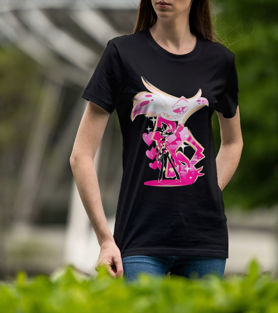 Angel Dust And Alastor Design Hazbin Hotel Series T-Shirt