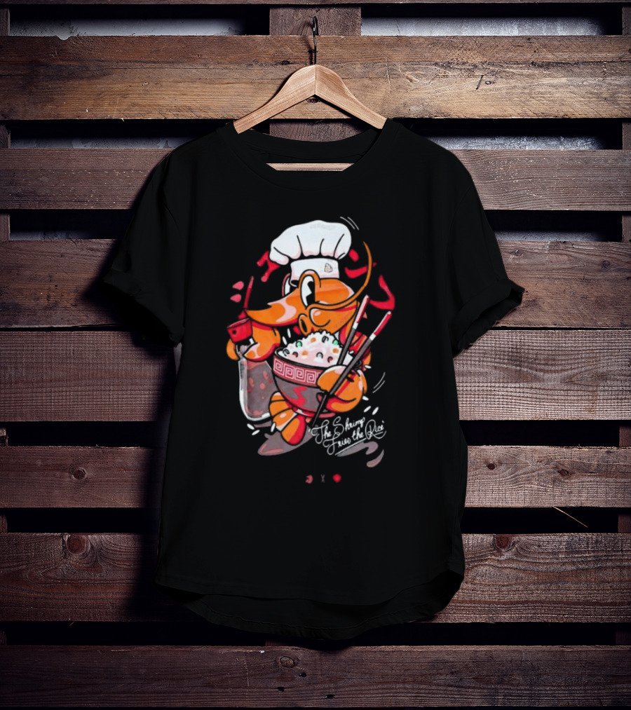 The Shrimp Fried Rice Chef With Chopsticks And Soda Cup T-Shirt