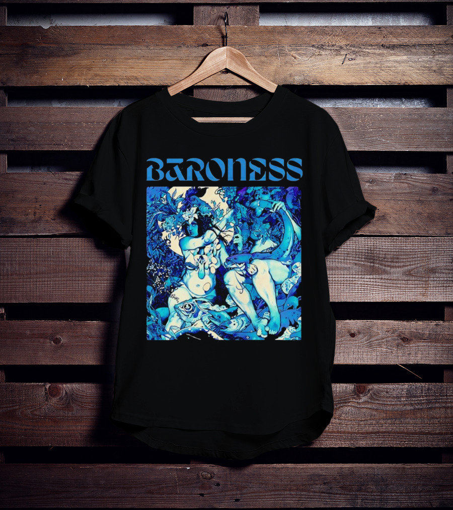 Baroness Blue Record Psychedelic Mythical Scene T-Shirt