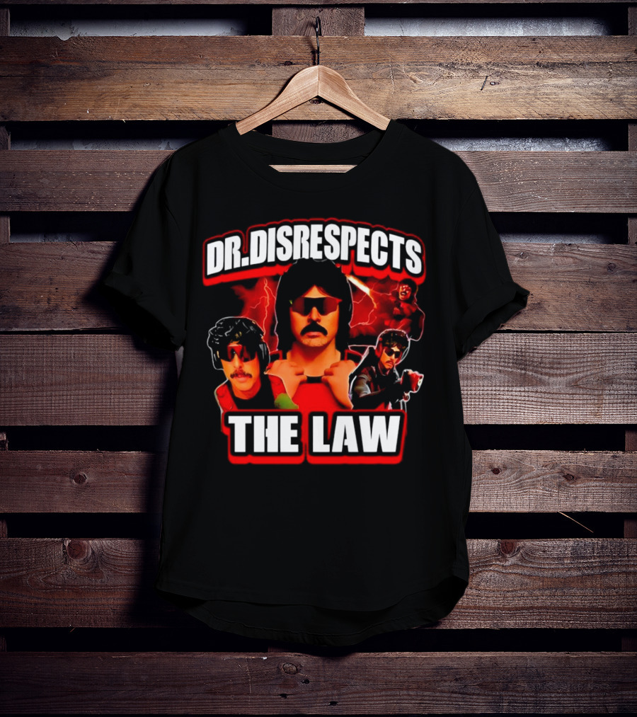 Dr Disrespects The Law Gamer Lightning Action T-Shirt