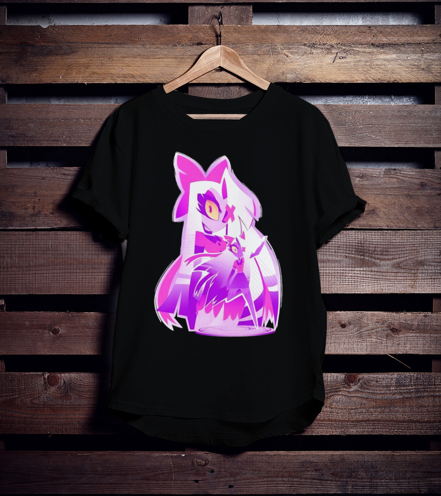 Exorcist Angel Hazbin Hotel Game Purple Character T-Shirt