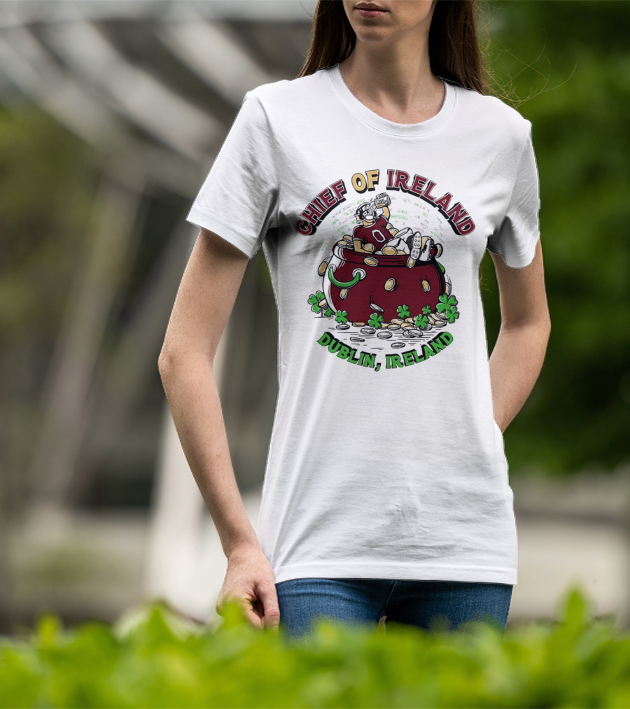Chief Of Ireland Dublin Ireland Pot Of Gold And Shamrock-Themed T-Shirt