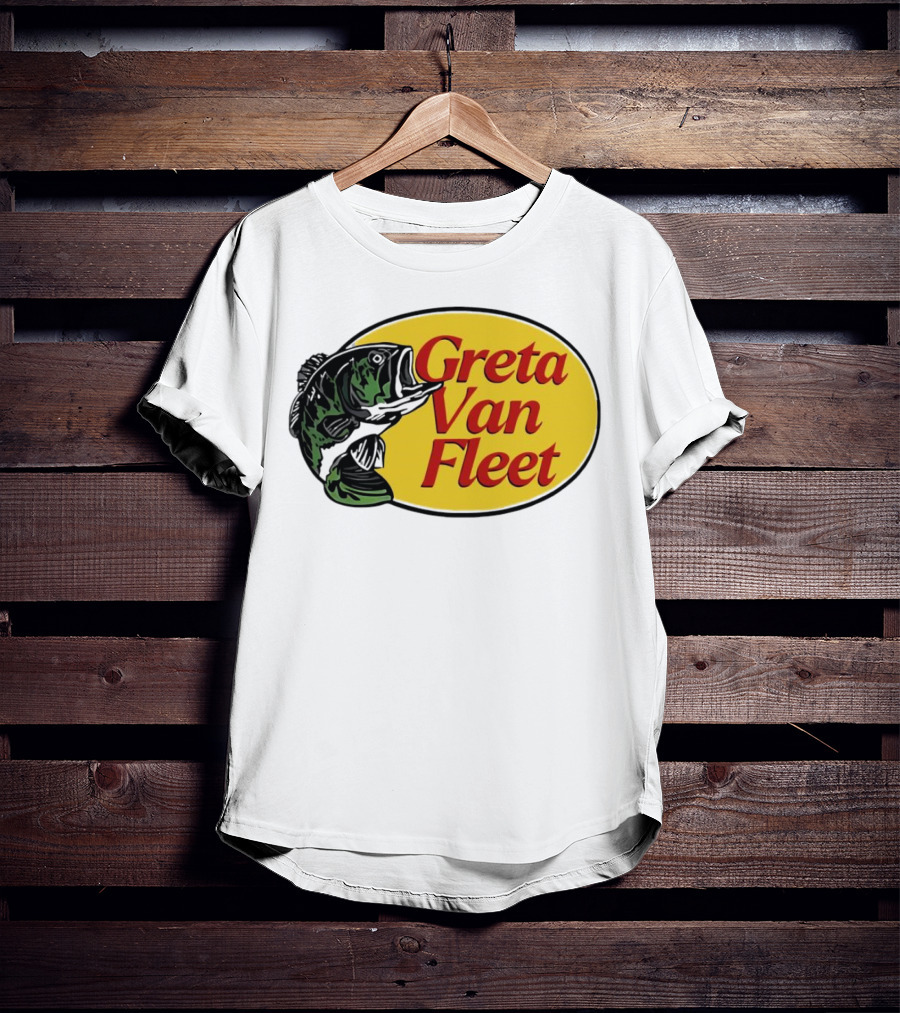 Greta Van Fleet Bass Fishing Oval Bass Emblem T-Shirt