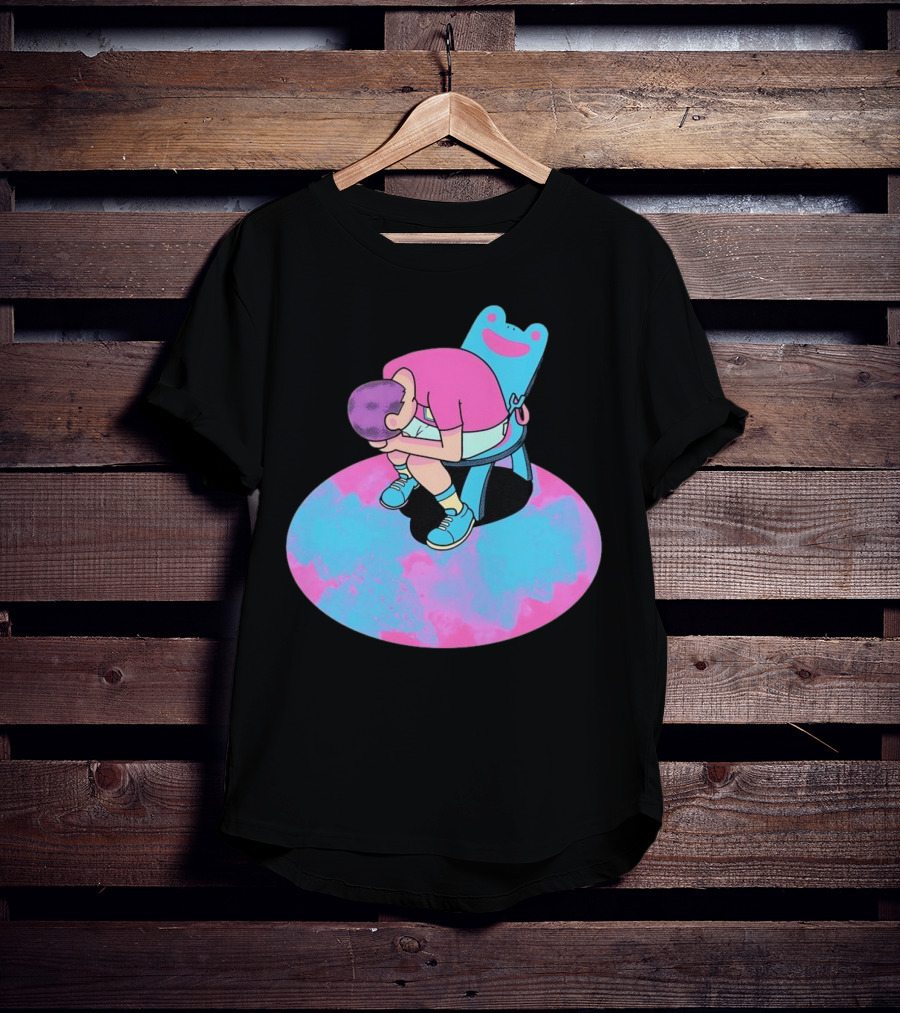 Bell Tolls X My Bells Child In Chair Art With Pink And Blue Palette T-Shirt
