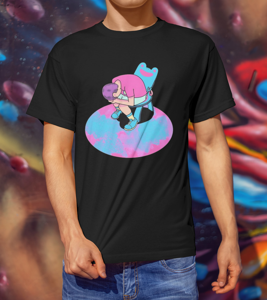 Bell Tolls X My Bells Child In Chair Art With Pink And Blue Palette T-Shirt