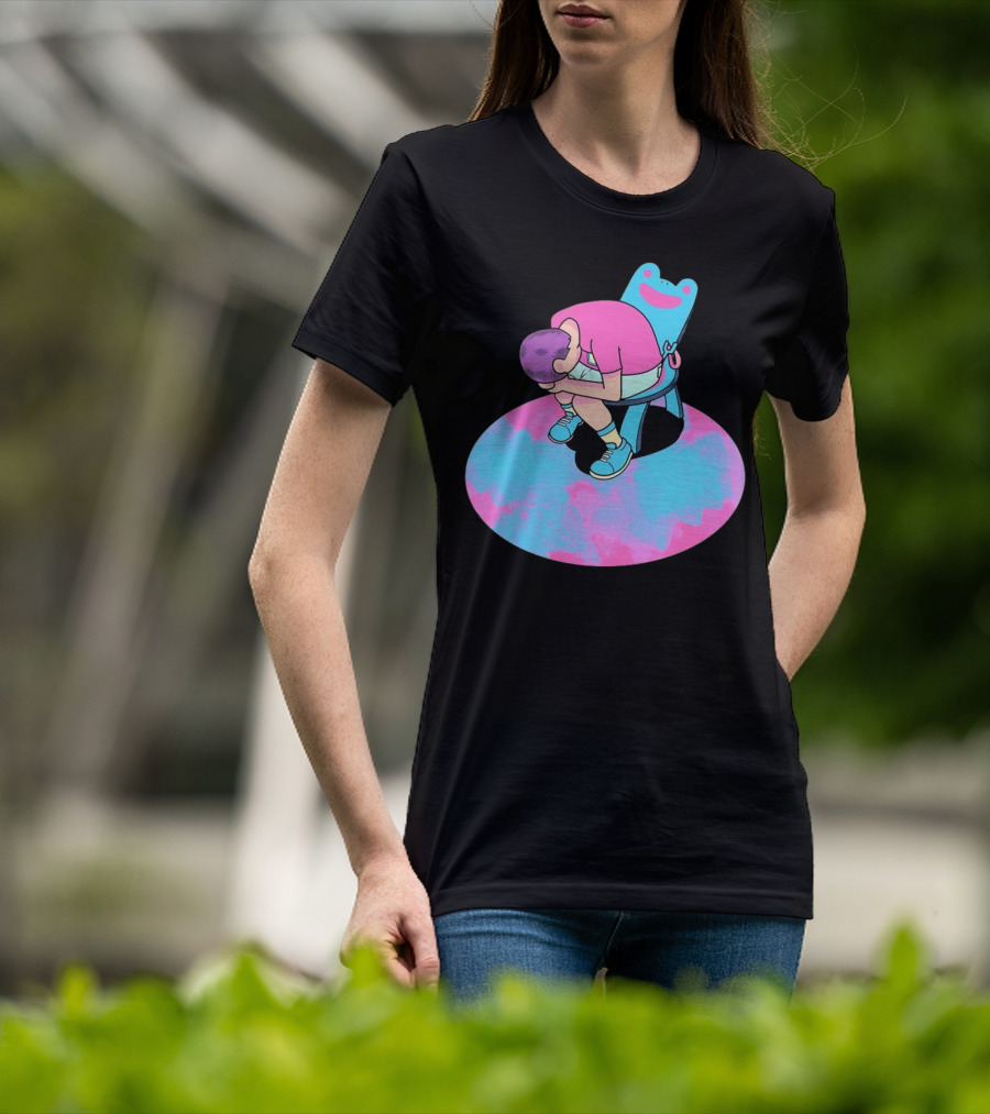 Bell Tolls X My Bells Child In Chair Art With Pink And Blue Palette T-Shirt