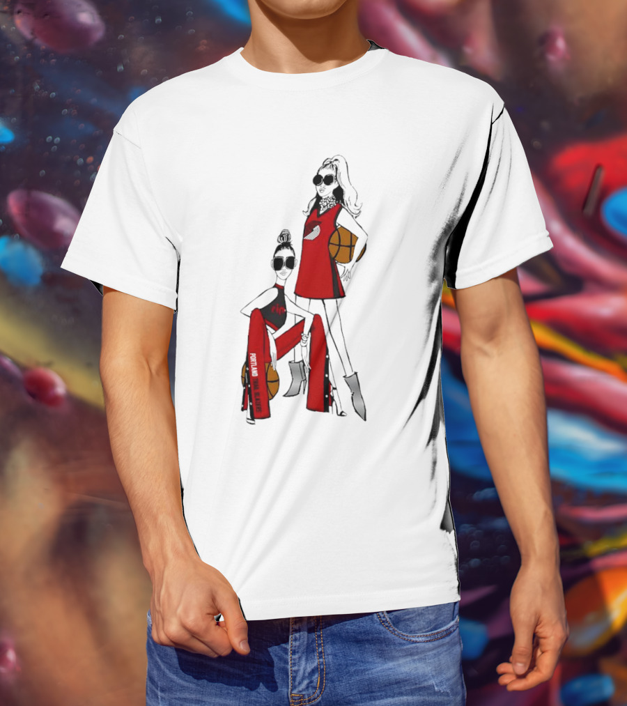 Portland Trail Blazers Rip City Basketball G-III 4Her Girls Fitted T-Shirt