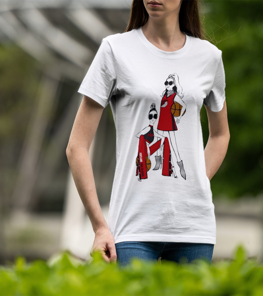 Portland Trail Blazers Rip City Basketball G-III 4Her Girls Fitted T-Shirt