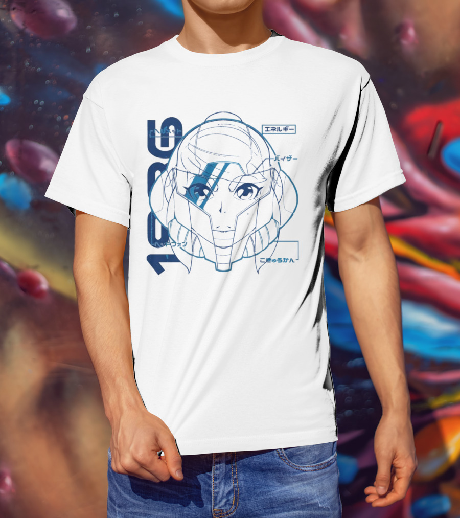 Samus Aran Metroid Heroine 1986 Visor Energy Icon Japanese T-Shirt