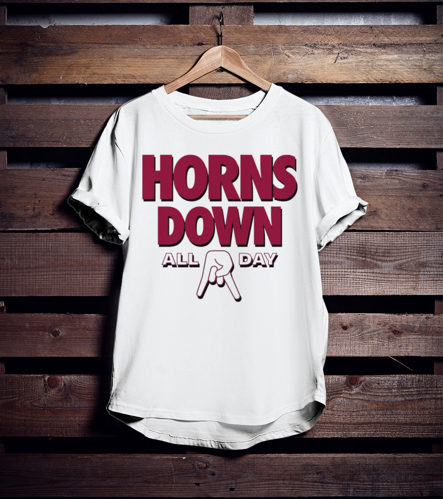 Horns Down All Day Oklahoma Sooners T-Shirt