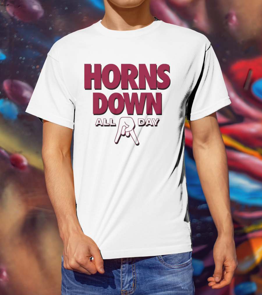 Horns Down All Day Oklahoma Sooners T-Shirt