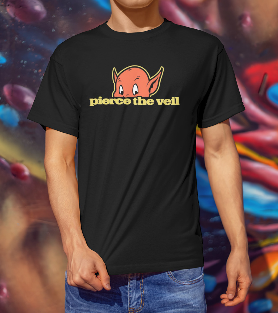 Pierce The Veil Devil Icon Red Cartoon Head T-Shirt