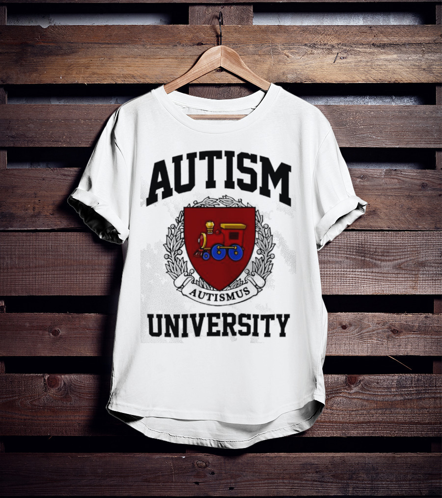 AUTISM UNIVERSITY AUTISMUS CREST CREWNECK T-Shirt