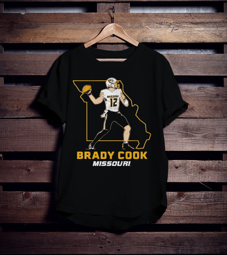 Brady Cook Mizzou Missouri Football Player 12 T-Shirt