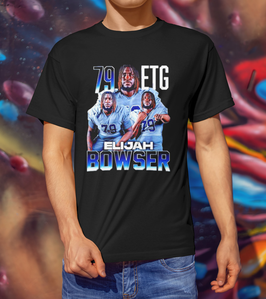 Elijah Bowser 79 ETG Football Player Montage T-Shirt