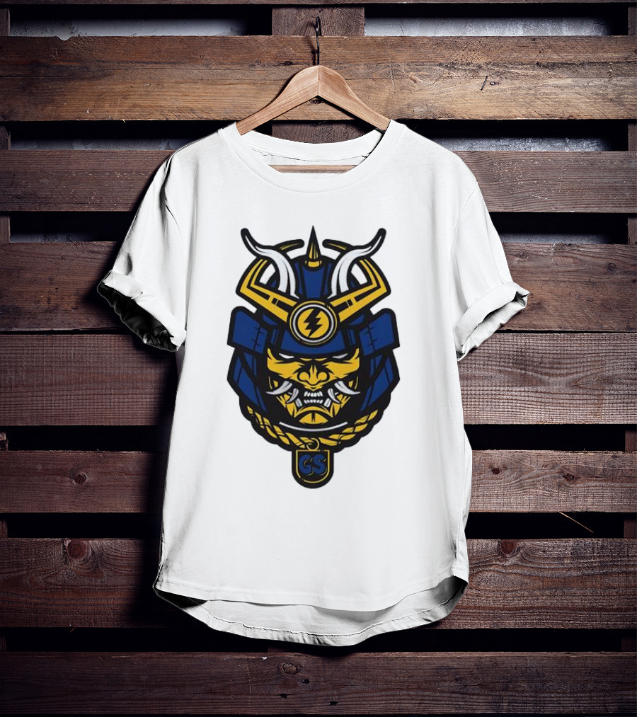Golden State Warriors GS Samurai Helmet Emblem T-Shirt