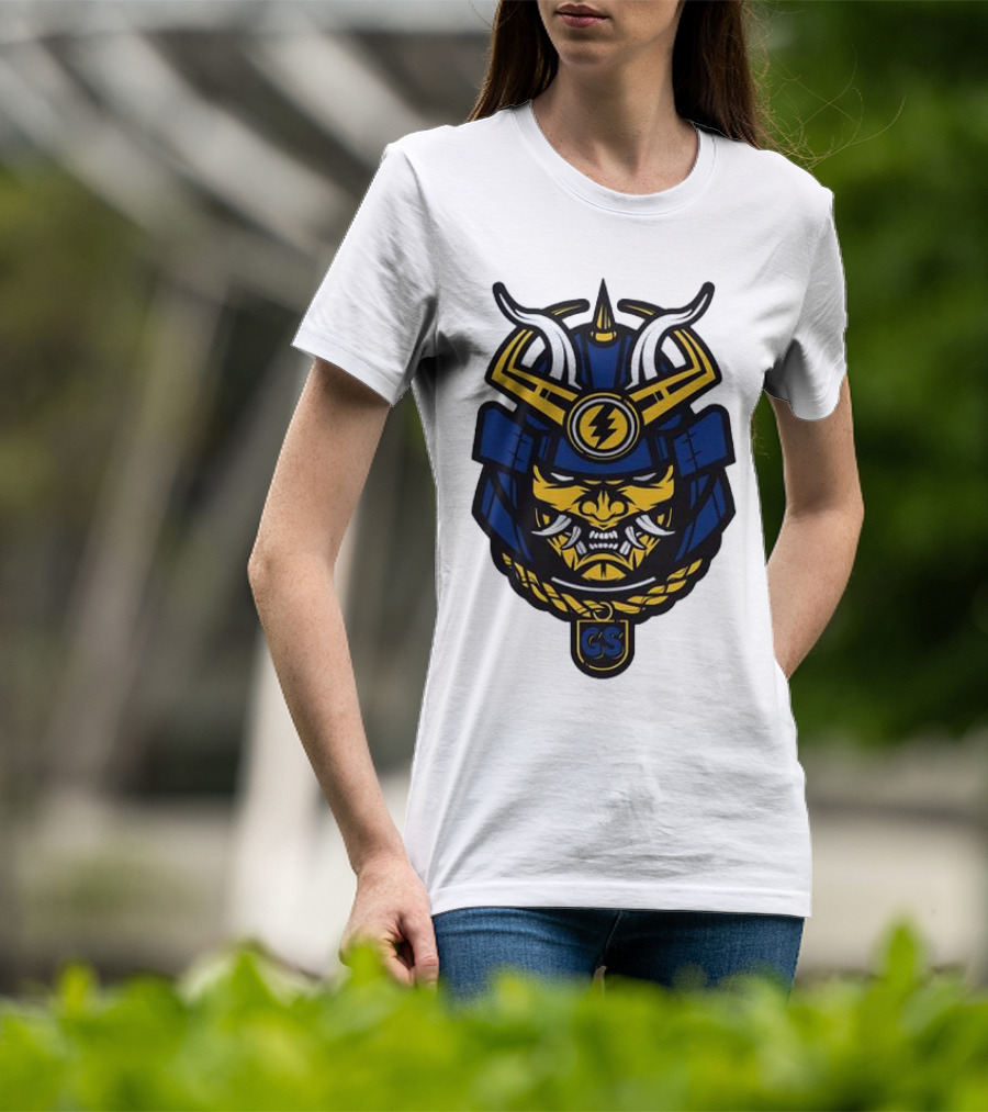 Golden State Warriors GS Samurai Helmet Emblem T-Shirt