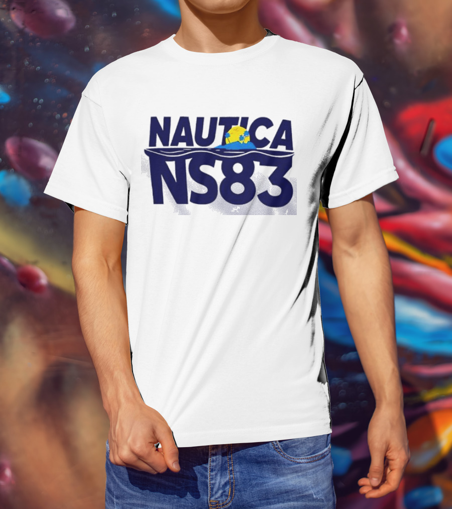 Nautica NS83 Ocean Wave And Globe T-Shirt