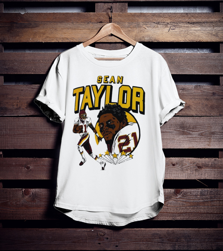Sean Taylor Washington Commanders Caricature Player Signature T-Shirt