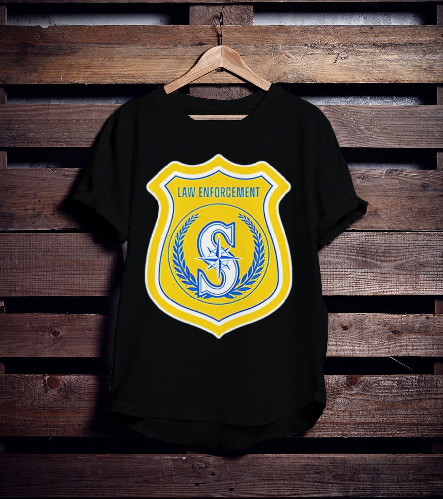 Seattle Mariners Law Enforcement Badge Shield S T-Shirt