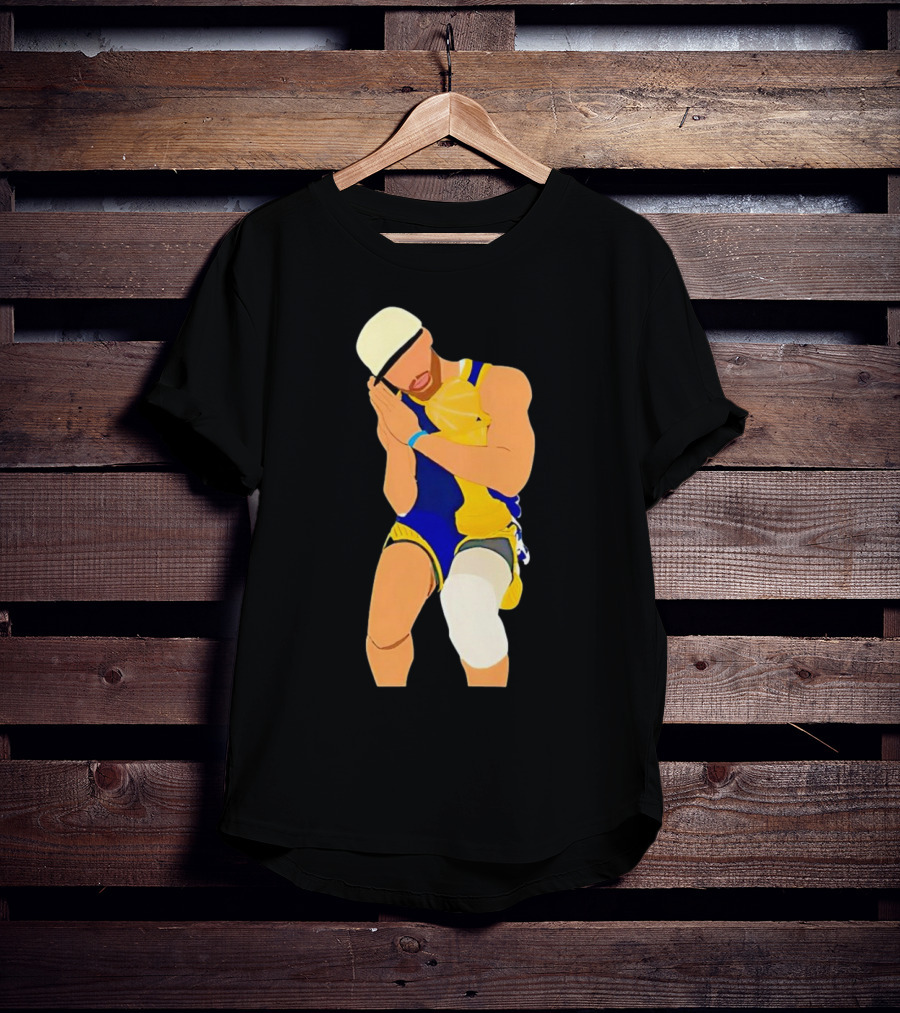 Steph Curry Night Night Basketball Pose With Trophy T-Shirt