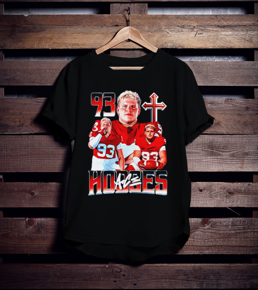 93 Ace Hodges Oklahoma Sooners Football Player Cross T-Shirt