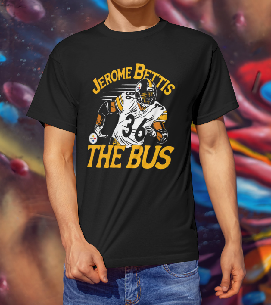 Jerome Bettis The Bus Pittsburgh Steelers 36 Caricature T-Shirt