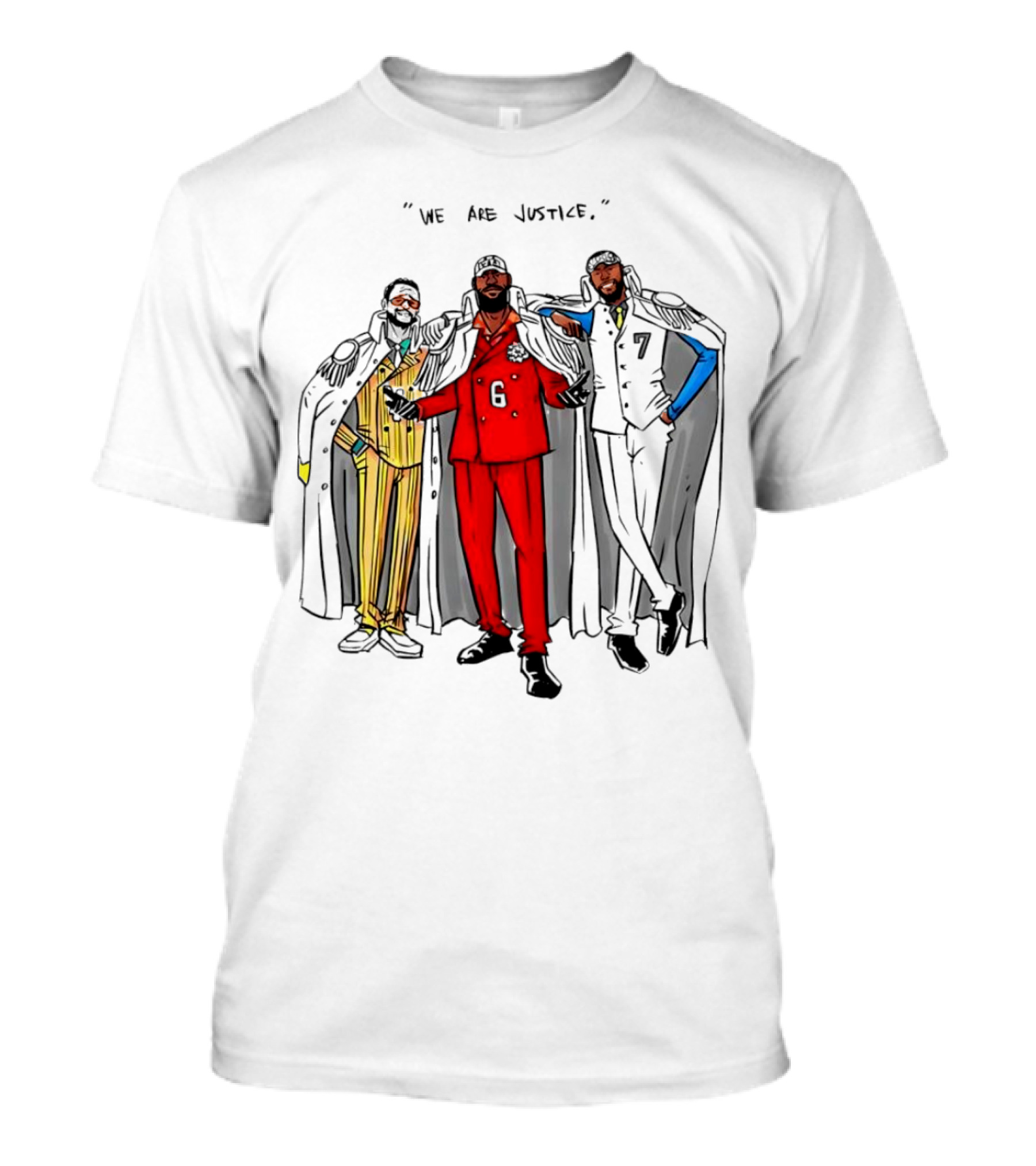 Jay Kim We Are Justice One Piece Anime Three Admirals T-Shirt