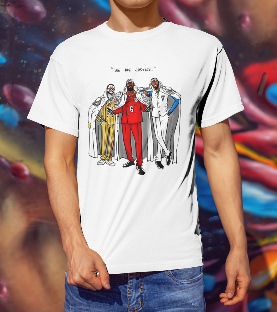 Jay Kim We Are Justice One Piece Anime Three Admirals T-Shirt