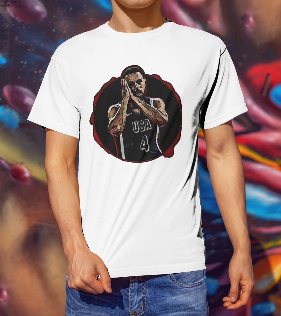 Stephen Curry Night Night USA Basketball Team Paris T-Shirt