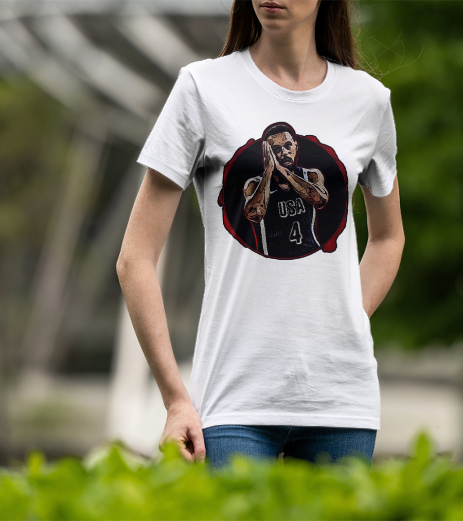 Stephen Curry Night Night USA Basketball Team Paris T-Shirt