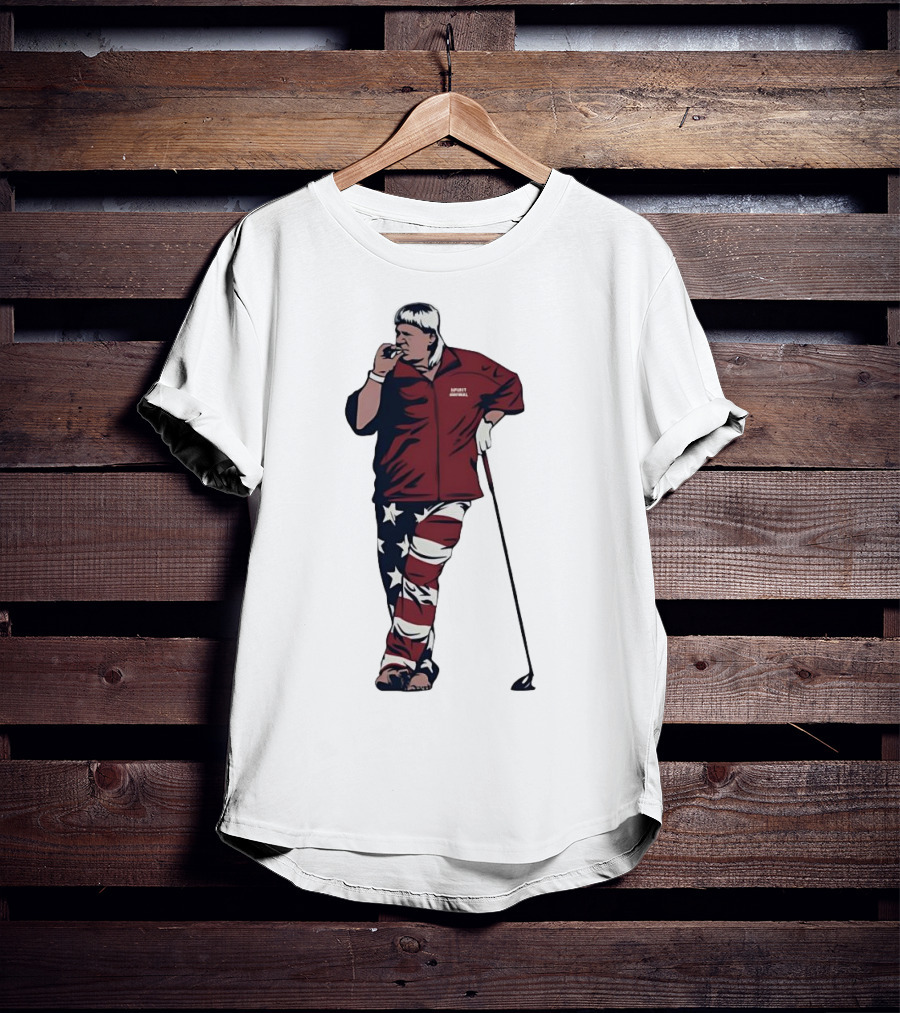 John Daly Sports Legend American Flag Pants Golf T-Shirt