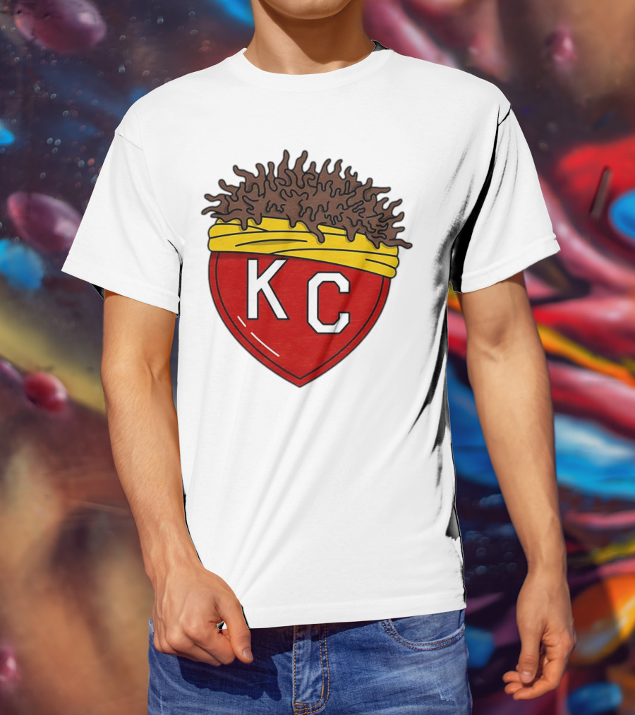 Kansas City Chiefs KC Heart French Fries T-Shirt