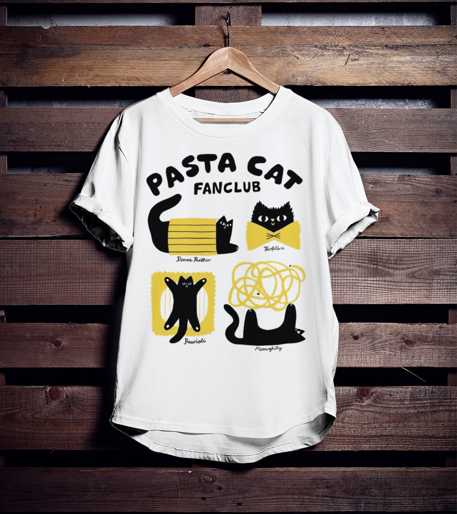 Pasta Cat Fanclub Penne Purrter ZitiFeline Pawrioli Meowgetty T-Shirt