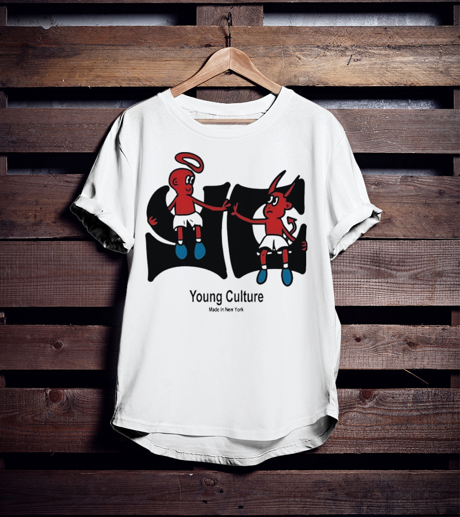 Young Culture Made In New York Best Buds Angel Devil Duo T-Shirt