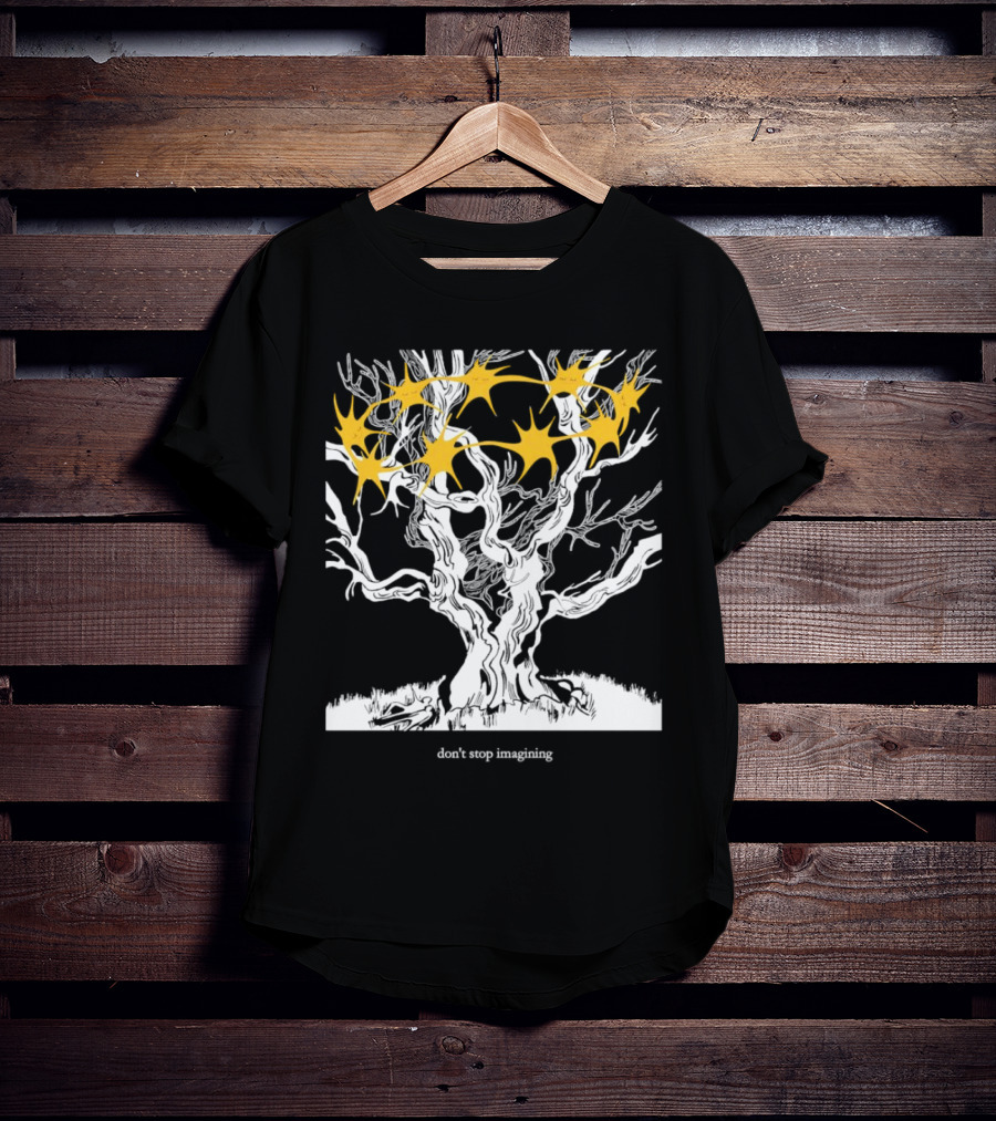 Don’t Stop Imagining Tree With Yellow Stars T-Shirt