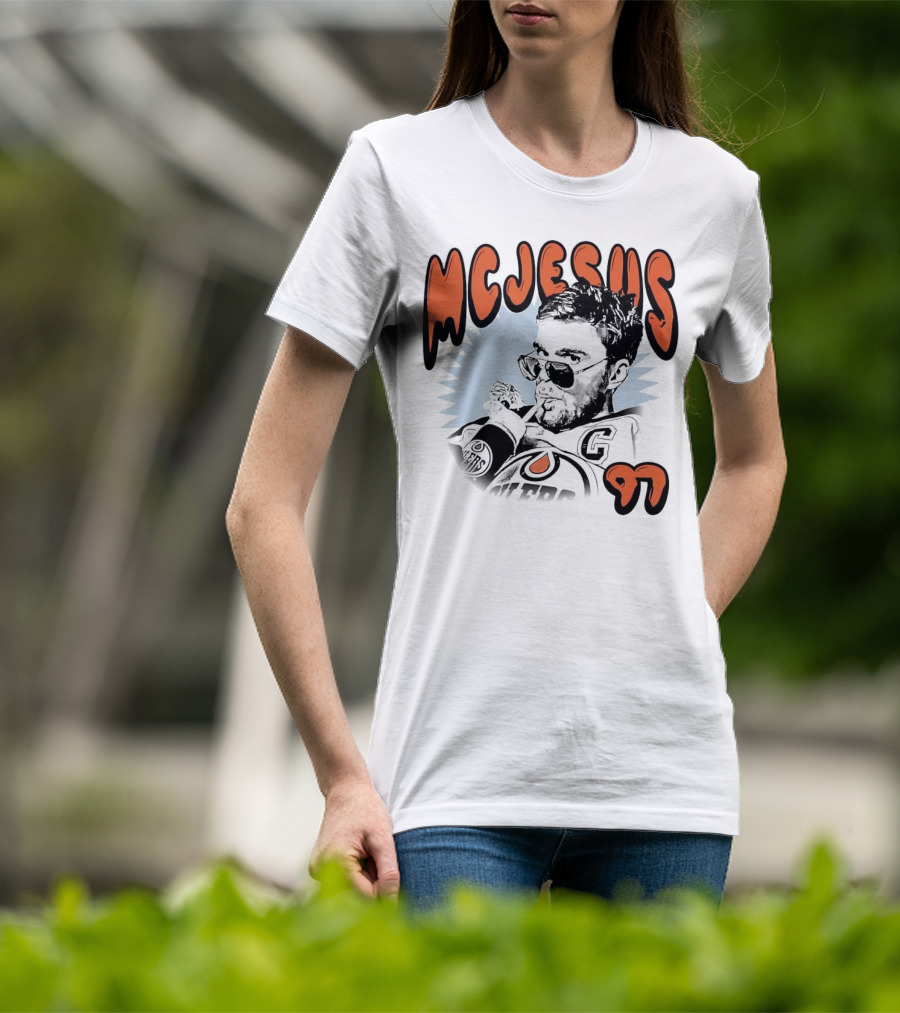 Edmonton Oilers McJesus 97 Connor McDavid T-Shirt