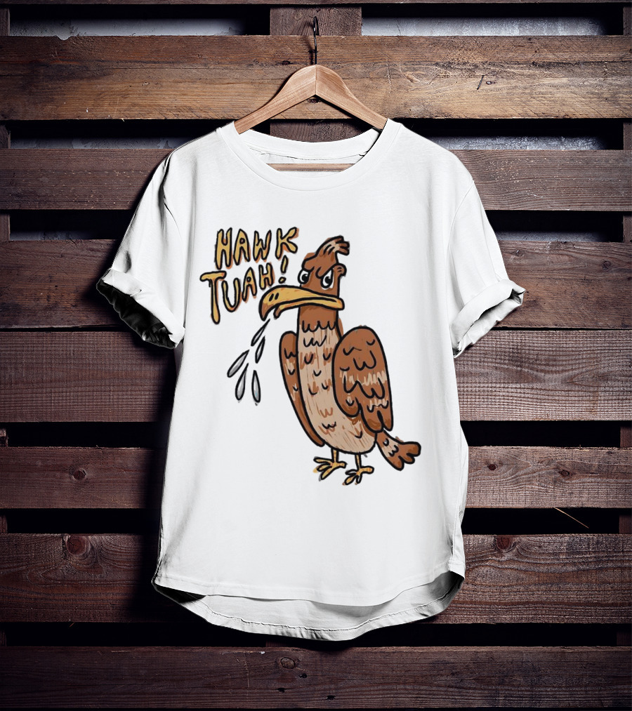 Hawk Tuah Tough Angry Bird With Spilled Ink T-Shirt