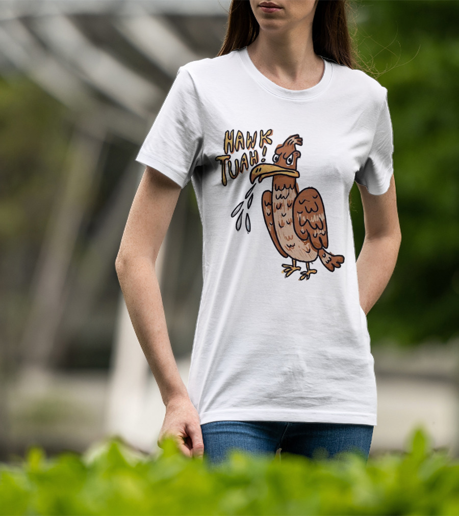Hawk Tuah Tough Angry Bird With Spilled Ink T-Shirt