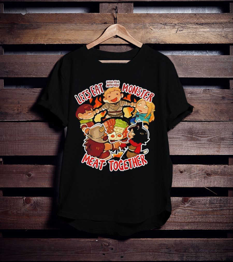 Let's Eat Monster Meat Together Non-FDA Approved Dungeon Meshi T-Shirt