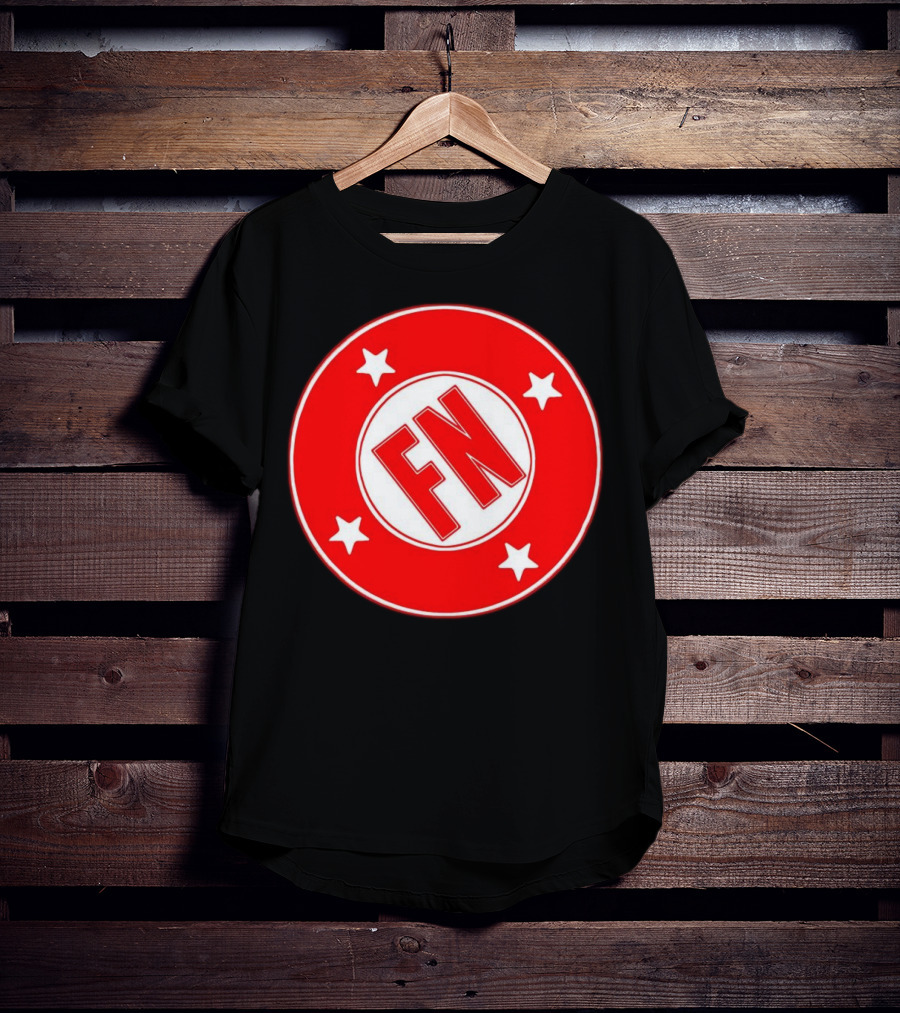 ALL FN Wrestling Red Circle Stars Shield T-Shirt