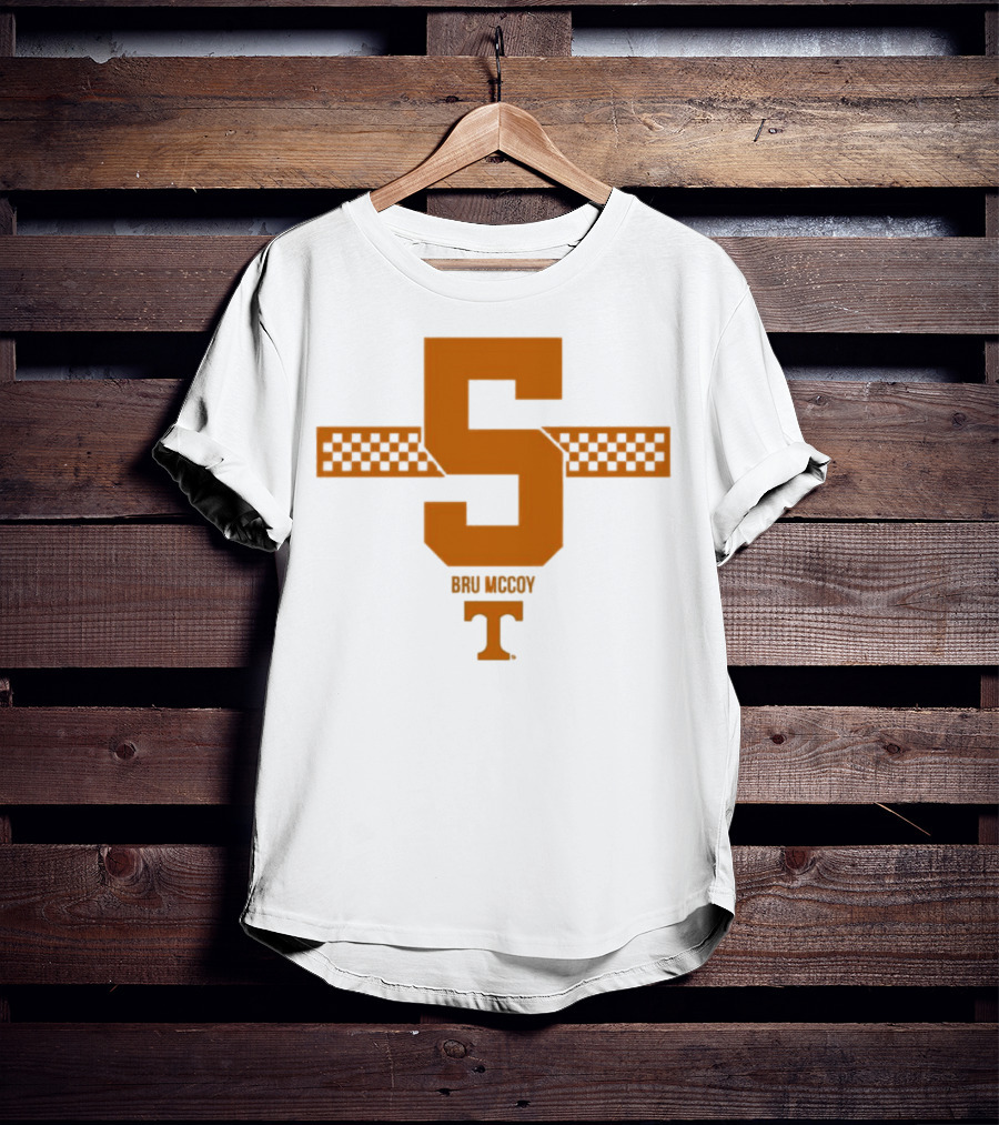 Bru McCoy 5 Stripe Tennessee Volunteers Checkerboard T T-Shirt