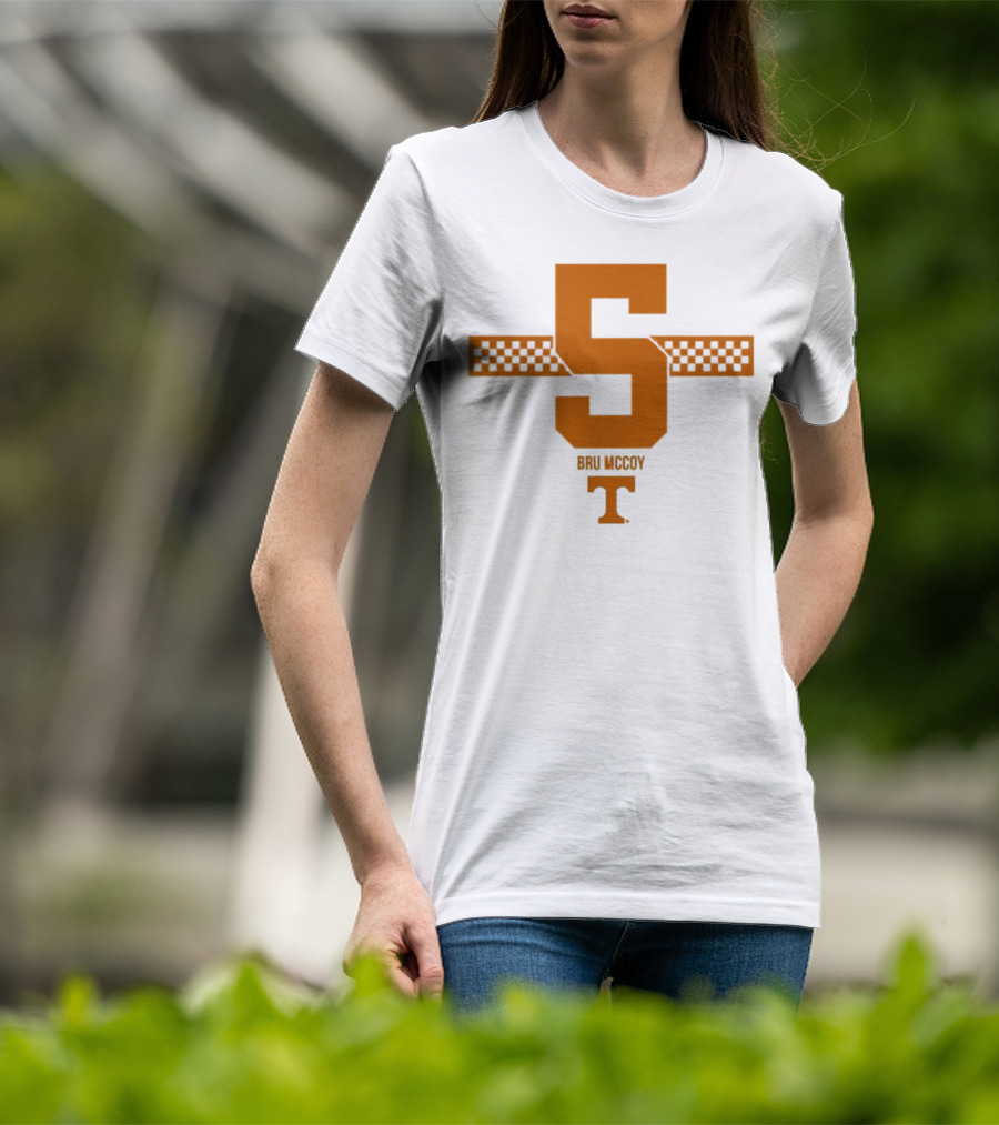 Bru McCoy 5 Stripe Tennessee Volunteers Checkerboard T T-Shirt