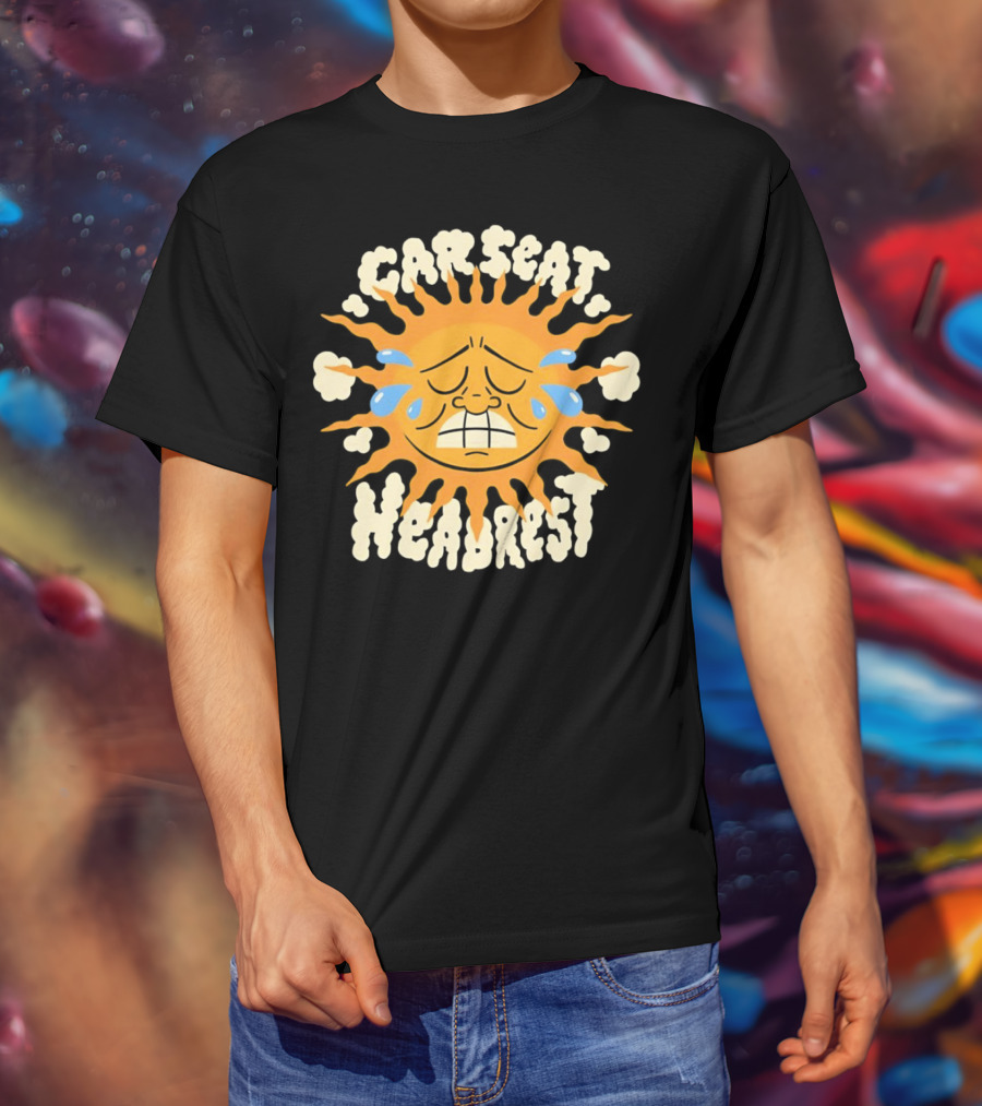 Car Seat Headrest Sun Crying Face T-Shirt