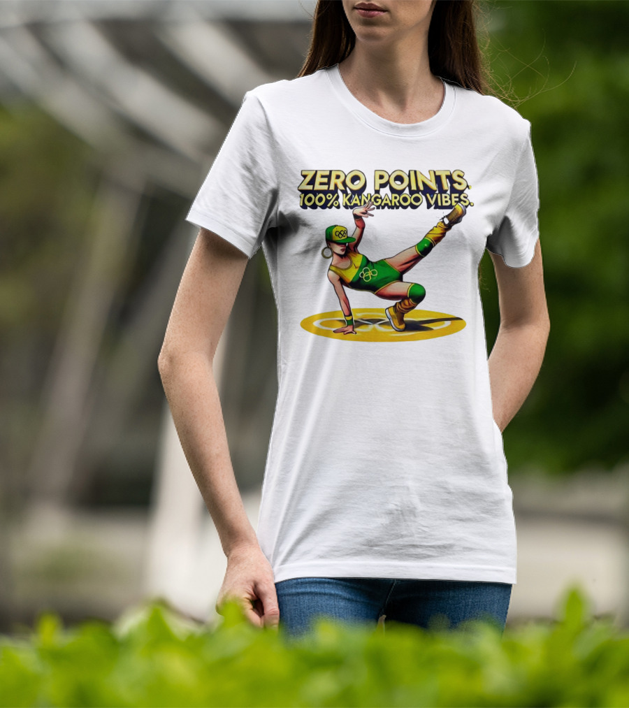 Zero Points 100% Kangaroo Vibes Breakdancing RayGun T-Shirt